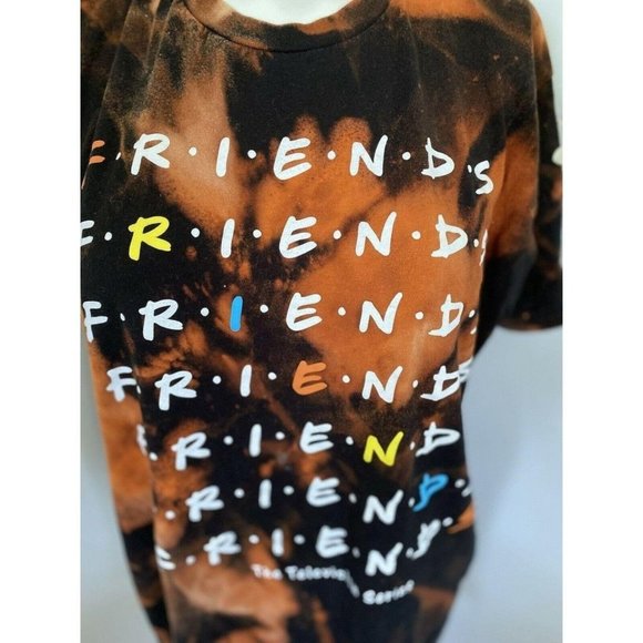 Friends The TV Series Black Orange Tie Dye T-Shirt - Picture 7 of 10